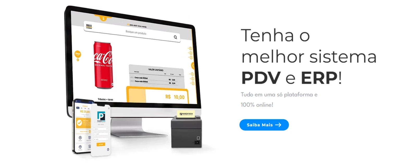 Banner original Panzatech: PDV e Frente de Caixa