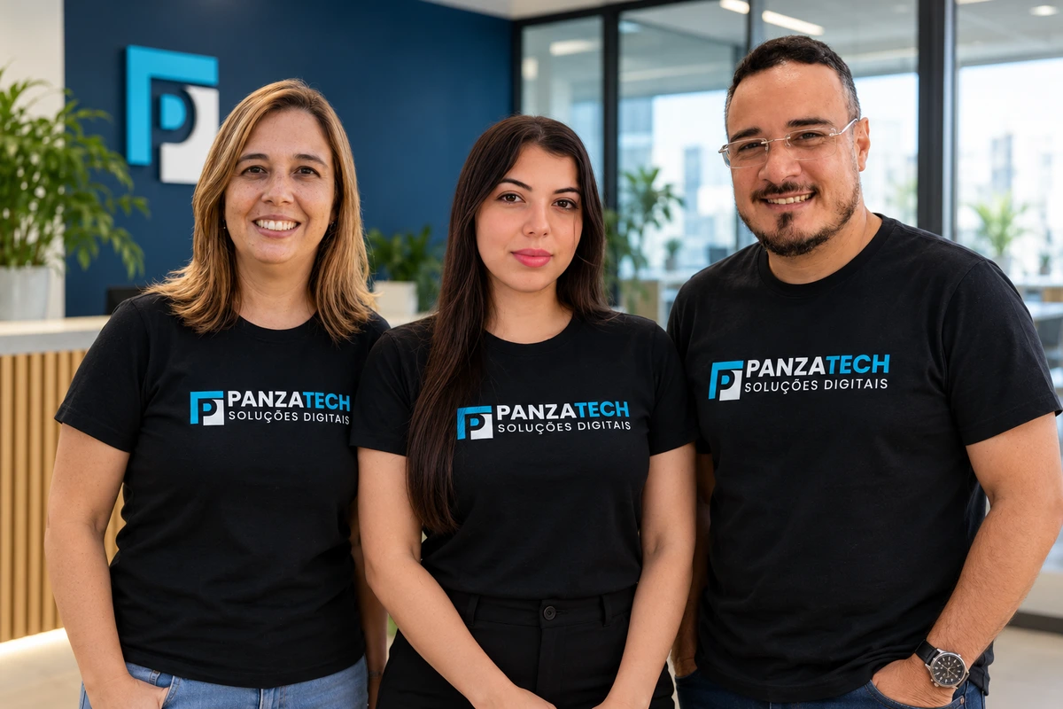 Equipe Panzatech em apresentação institucional