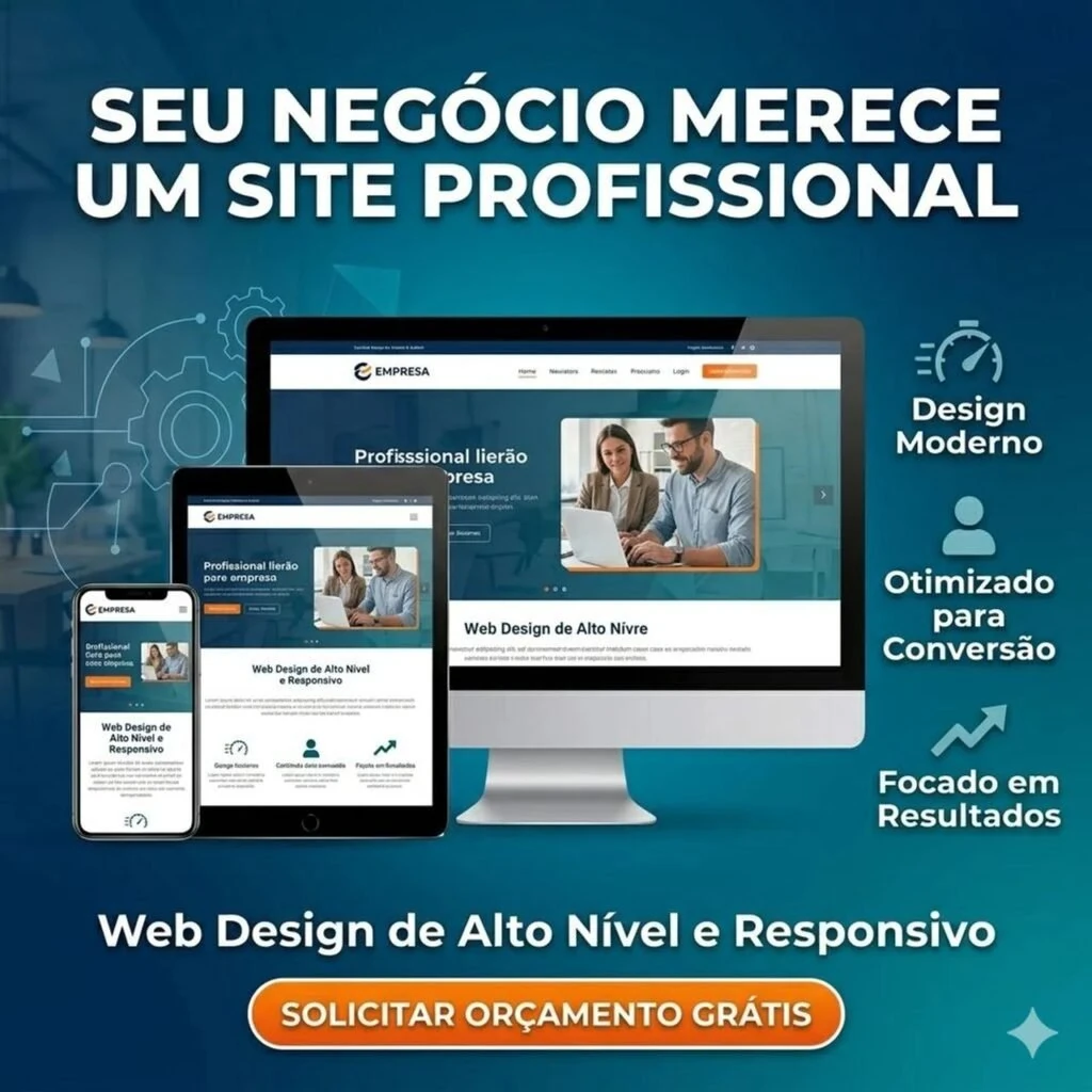 Material de apresentação de sites profissionais publicado pela Panzatech.